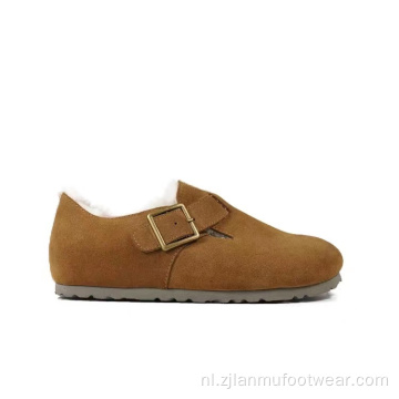 Shearling bont bijgesneden laars slippers